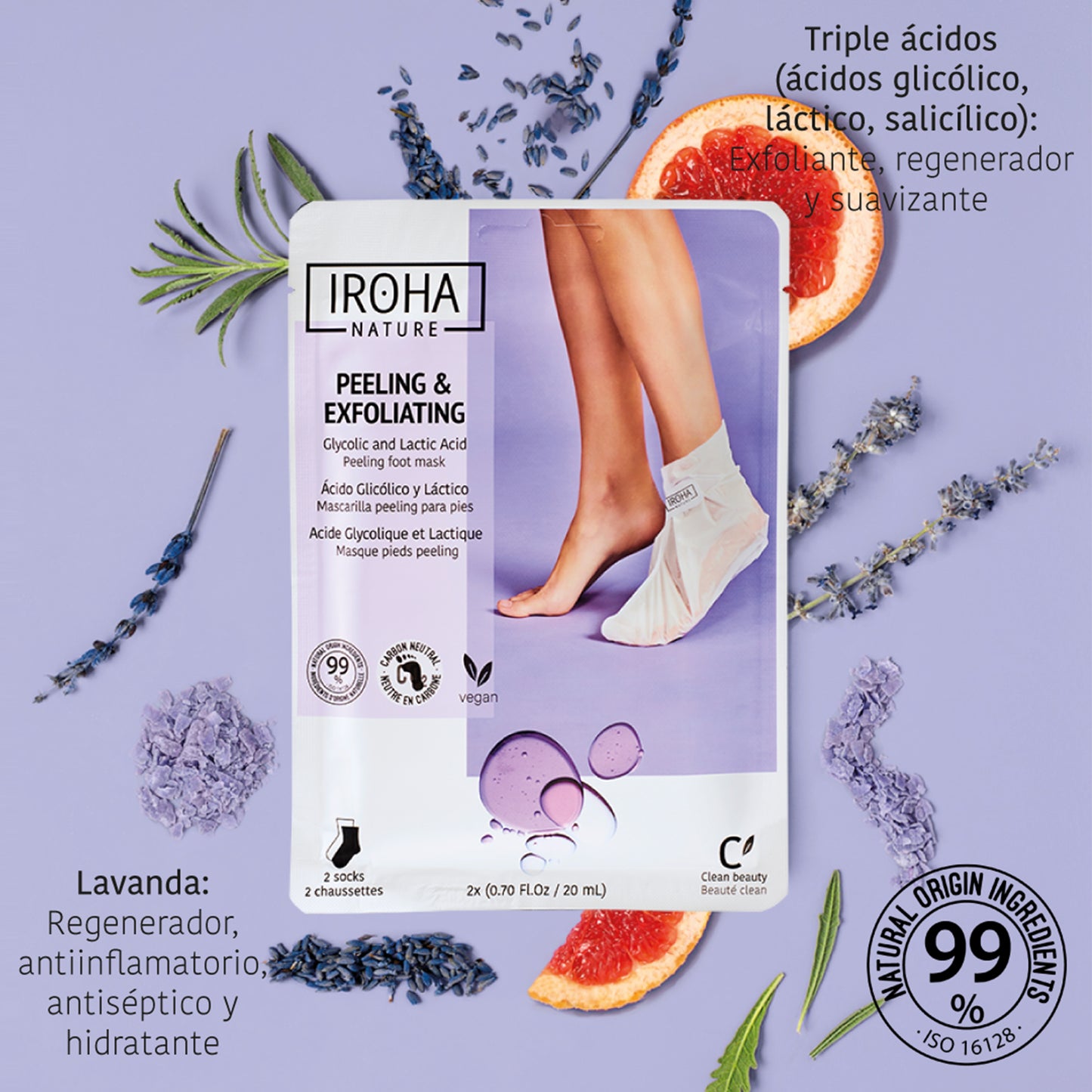 Calcetines Peeling y Exfoliantes Ácido Glicólico