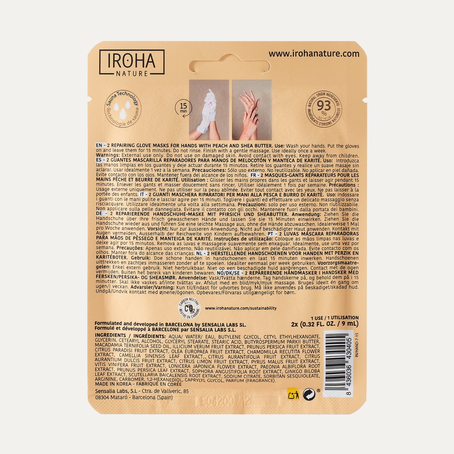 Repair Hand Mask with Peach