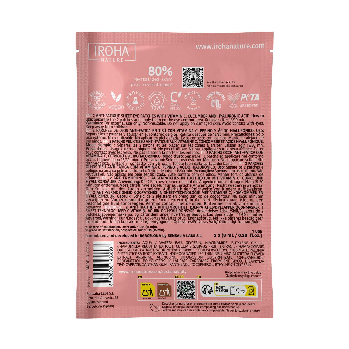 Anti-fatigue and Illuminating Eye Contour Patches with Vitamin C