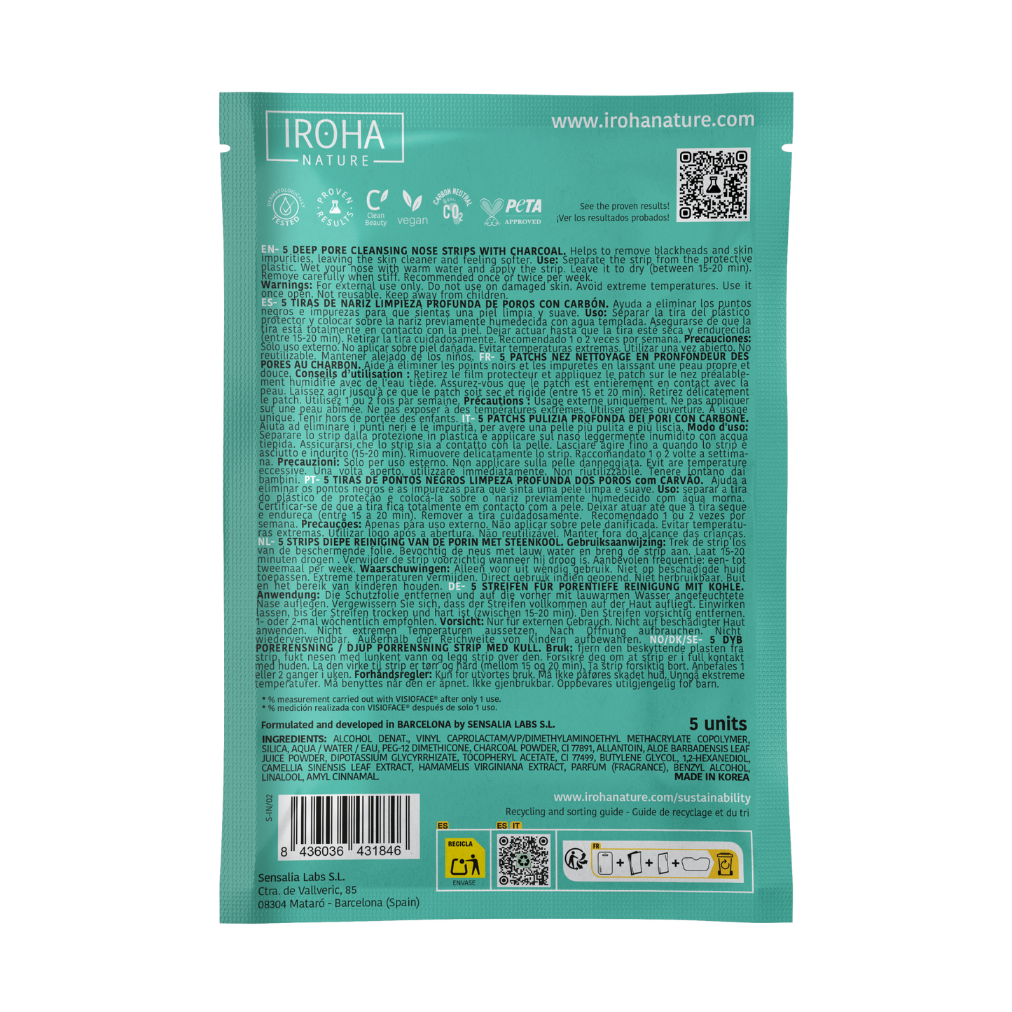 Deep Pore Cleansing Nose Strips with Charcoal