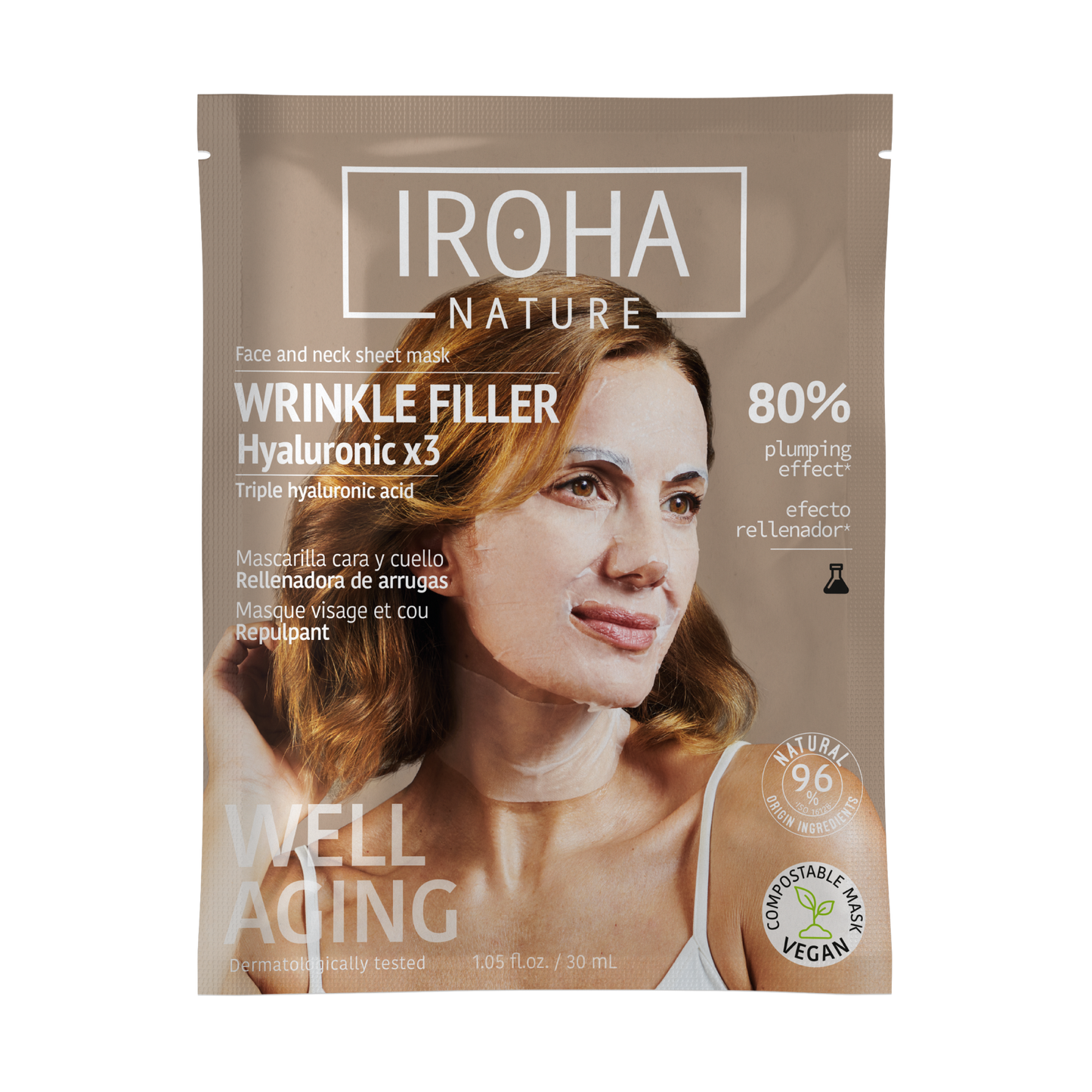 Wrinkle Filler Face Sheet Mask with Triple Hyaluronic Acid