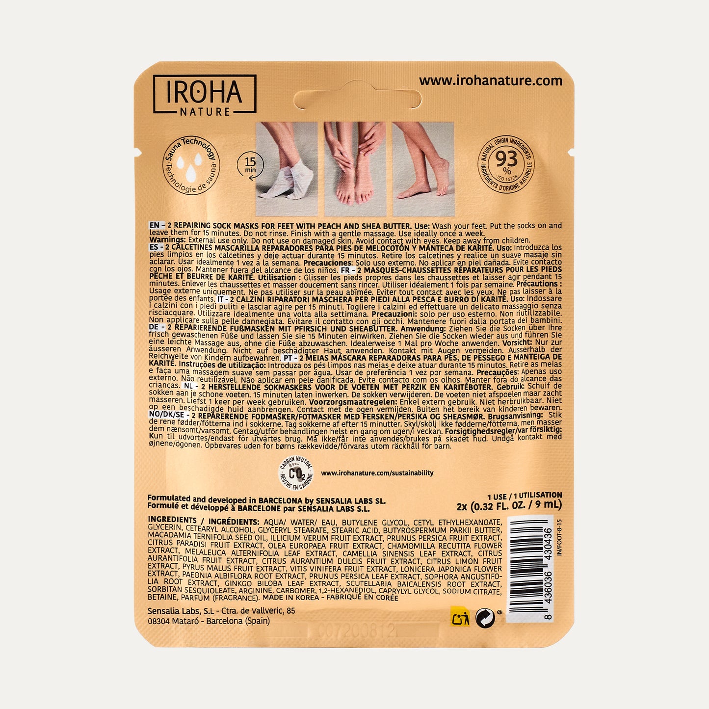 Repair Peach Foot Mask