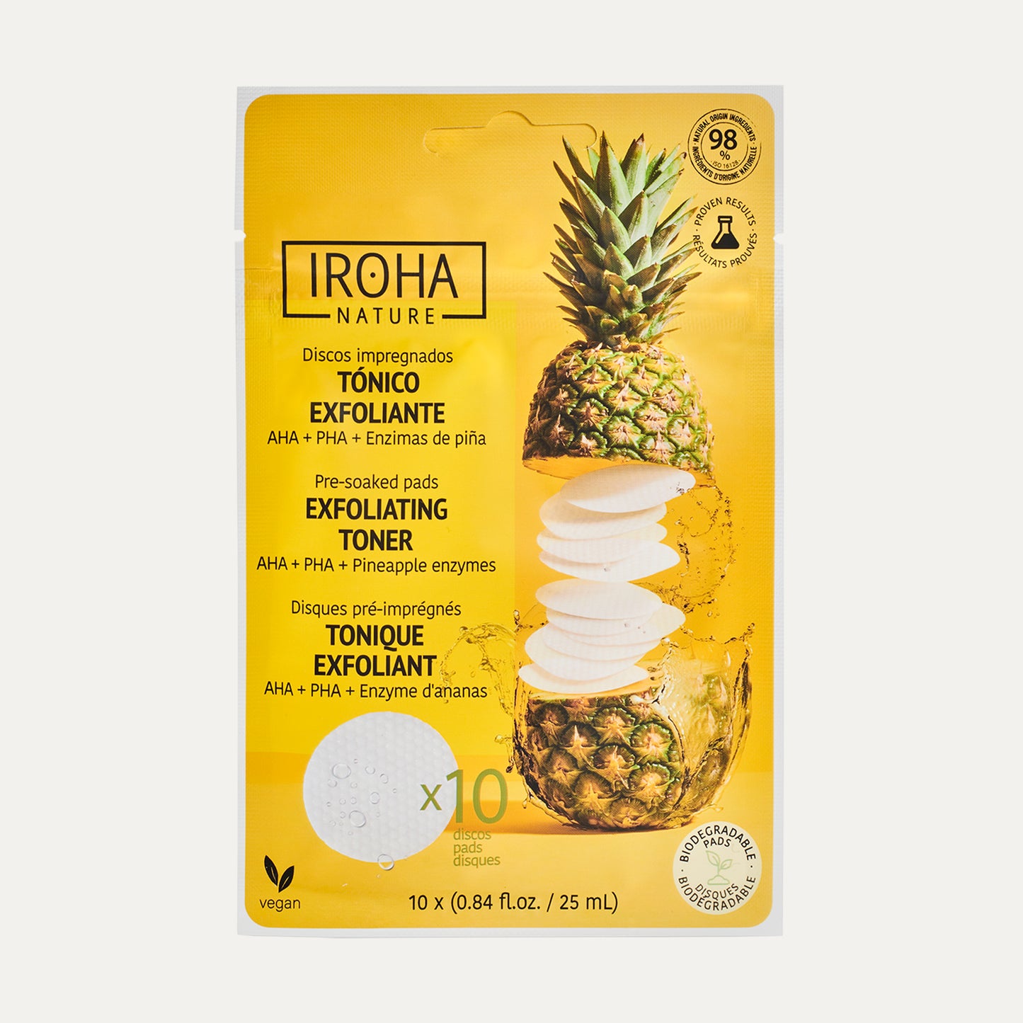 Exfoliating and Brightening Toner Pads with Glycolic Acid