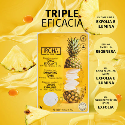 Exfoliating and Brightening Toner Pads with Glycolic Acid