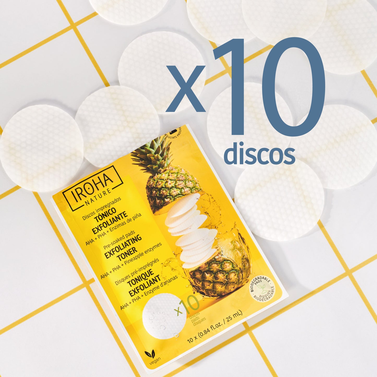 Exfoliating and Brightening Toner Pads with Glycolic Acid