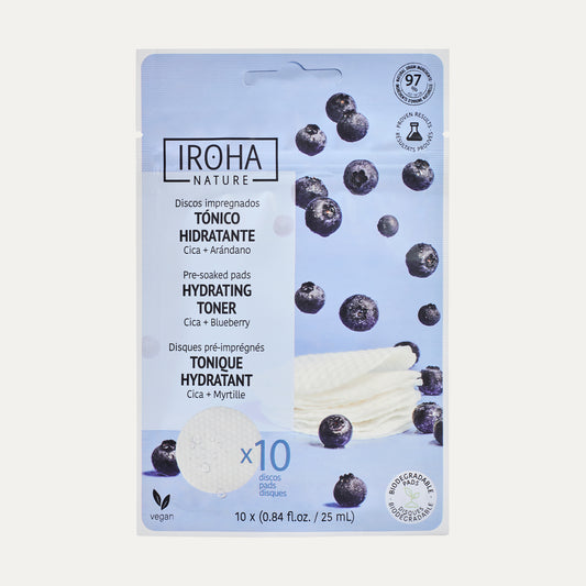 Hydrating and Soothing Toner Pads with Blueberries