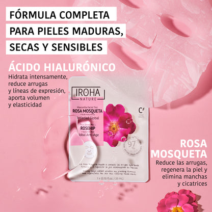 Global Anti-Age Face Sheet Mask with Rosehip