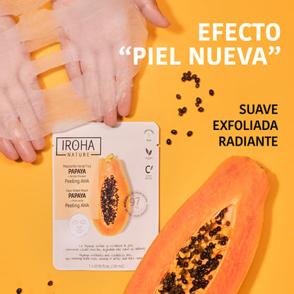 Peeling AHA Face Sheet Mask with Papaya