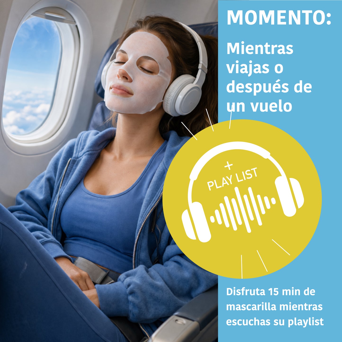 Mascarilla JET LAG RECOVERY Antifatiga con CICA