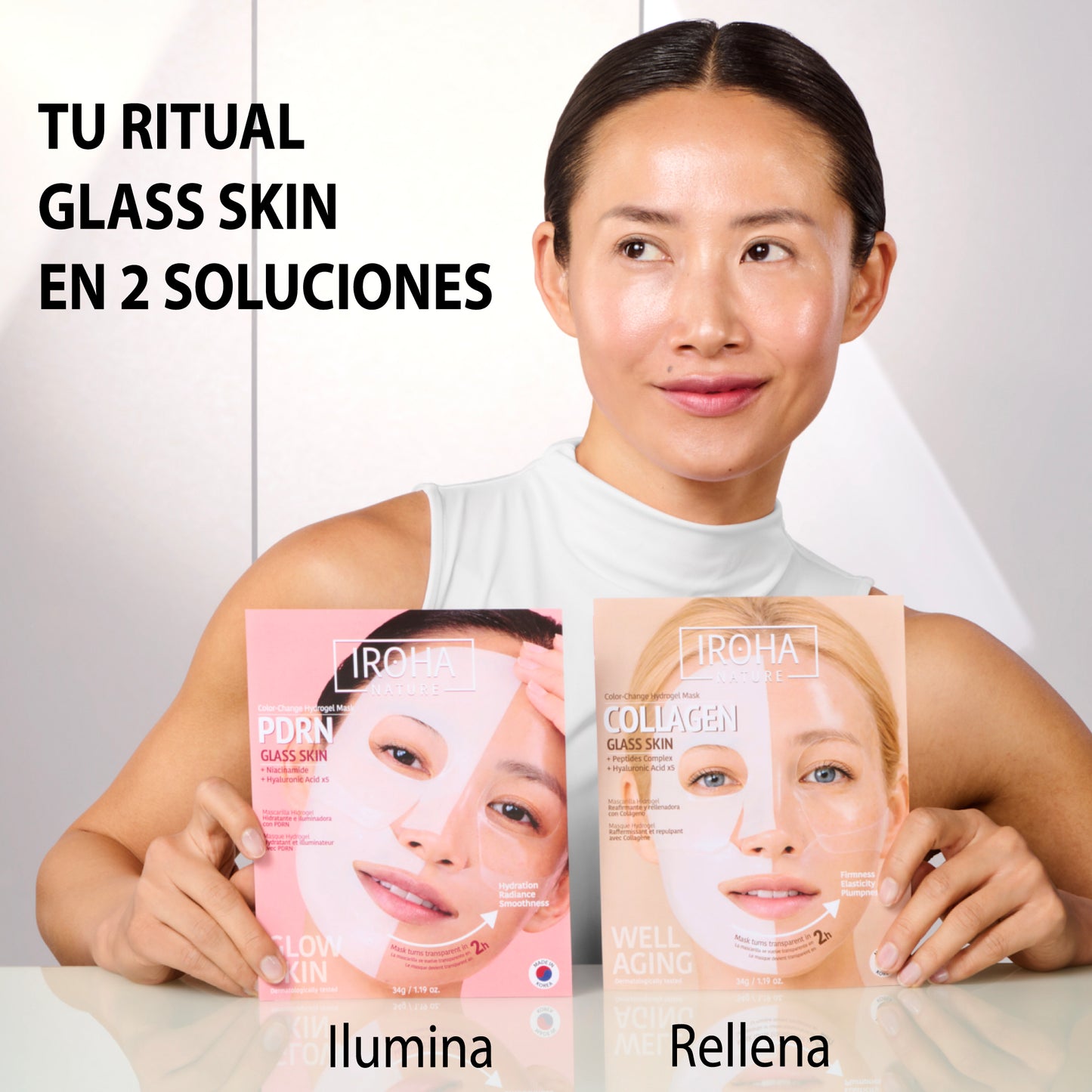 Mascarilla Reafirmante Hidrogel Glass Skin con Colágeno