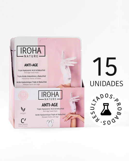 Pack 15 Guantes Mascarilla Antiedad Triple AH con Bakuchiol y Niacinamida