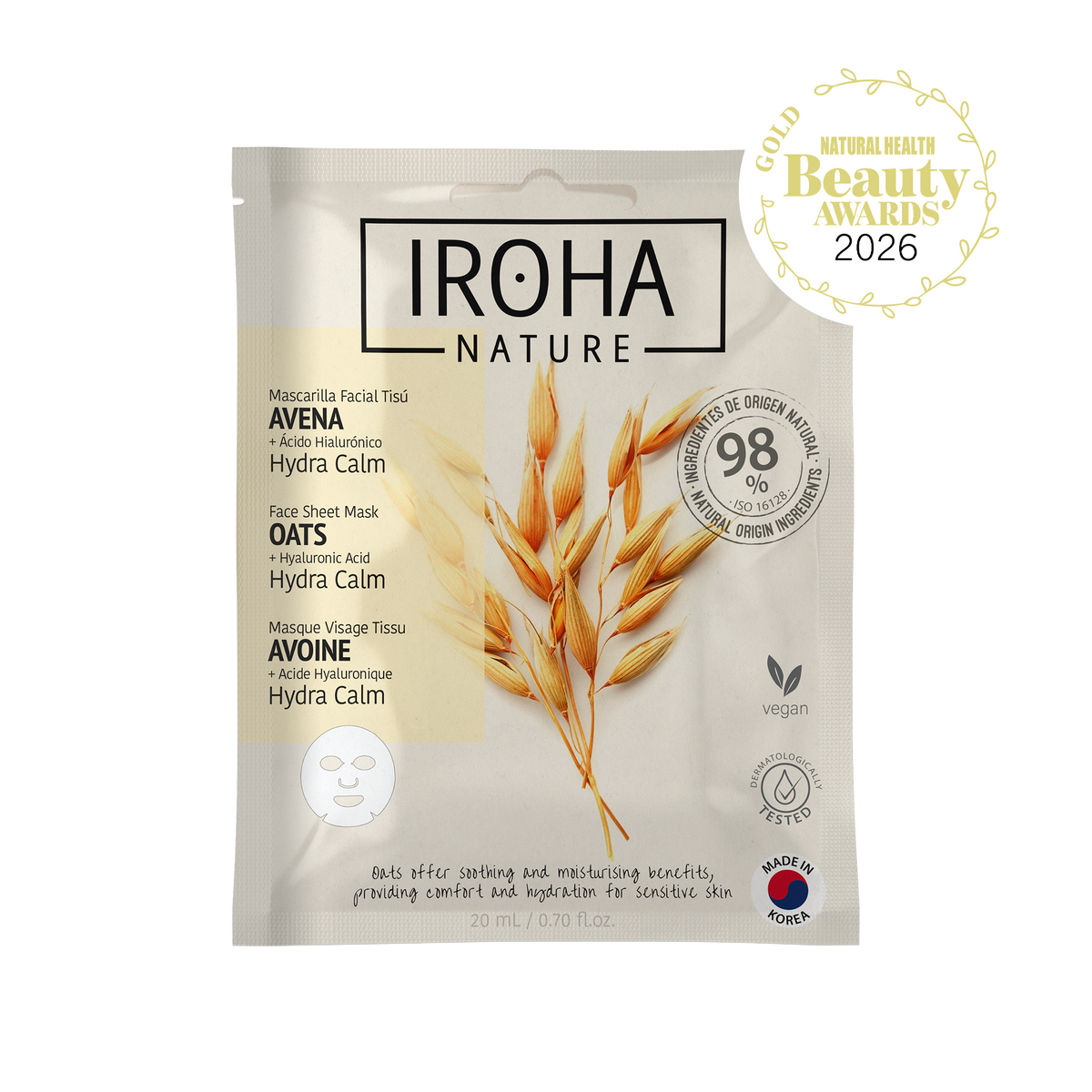 Mascarilla Hidratante Calmante con Avena