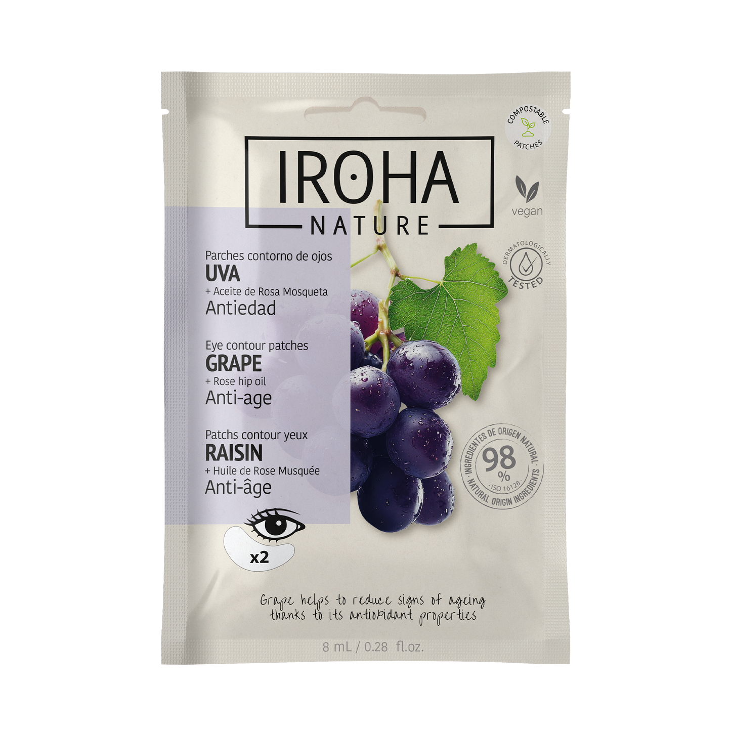 Parches Ojos Uva Antiedad