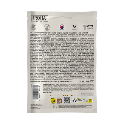 Parches Ojos Uva Antiedad