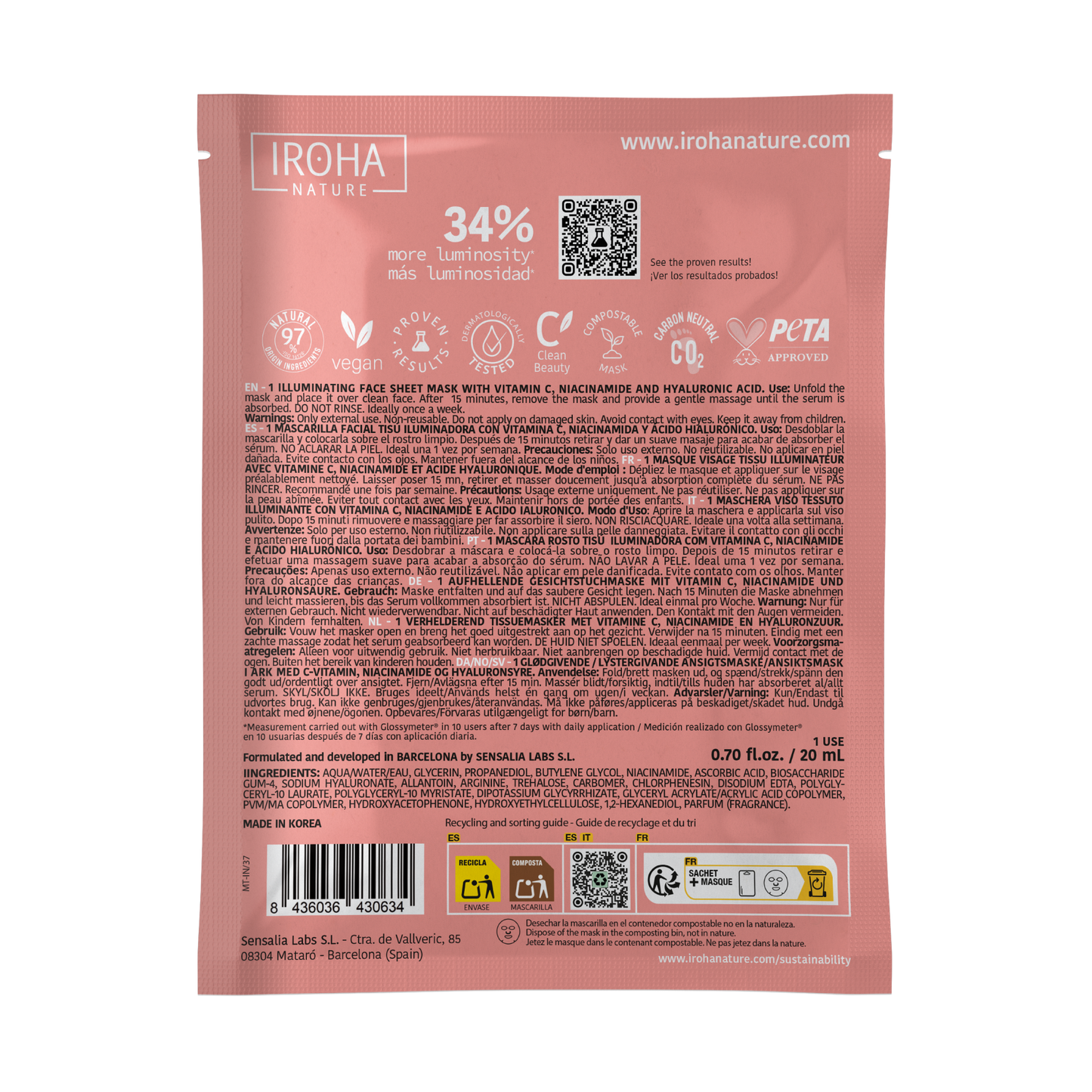Illuminating Face Sheet Mask with Vitamin C