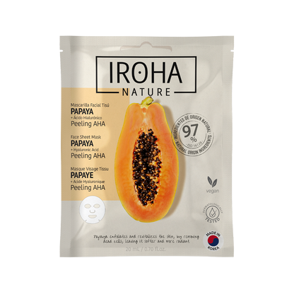 Peeling AHA Face Sheet Mask with Papaya