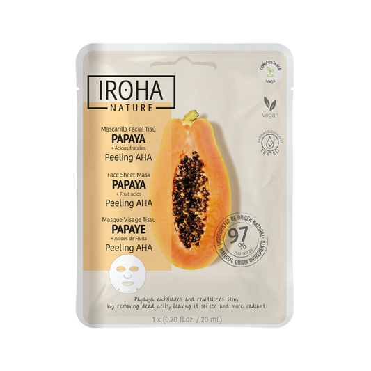 Peeling AHA Face Sheet Mask with Papaya