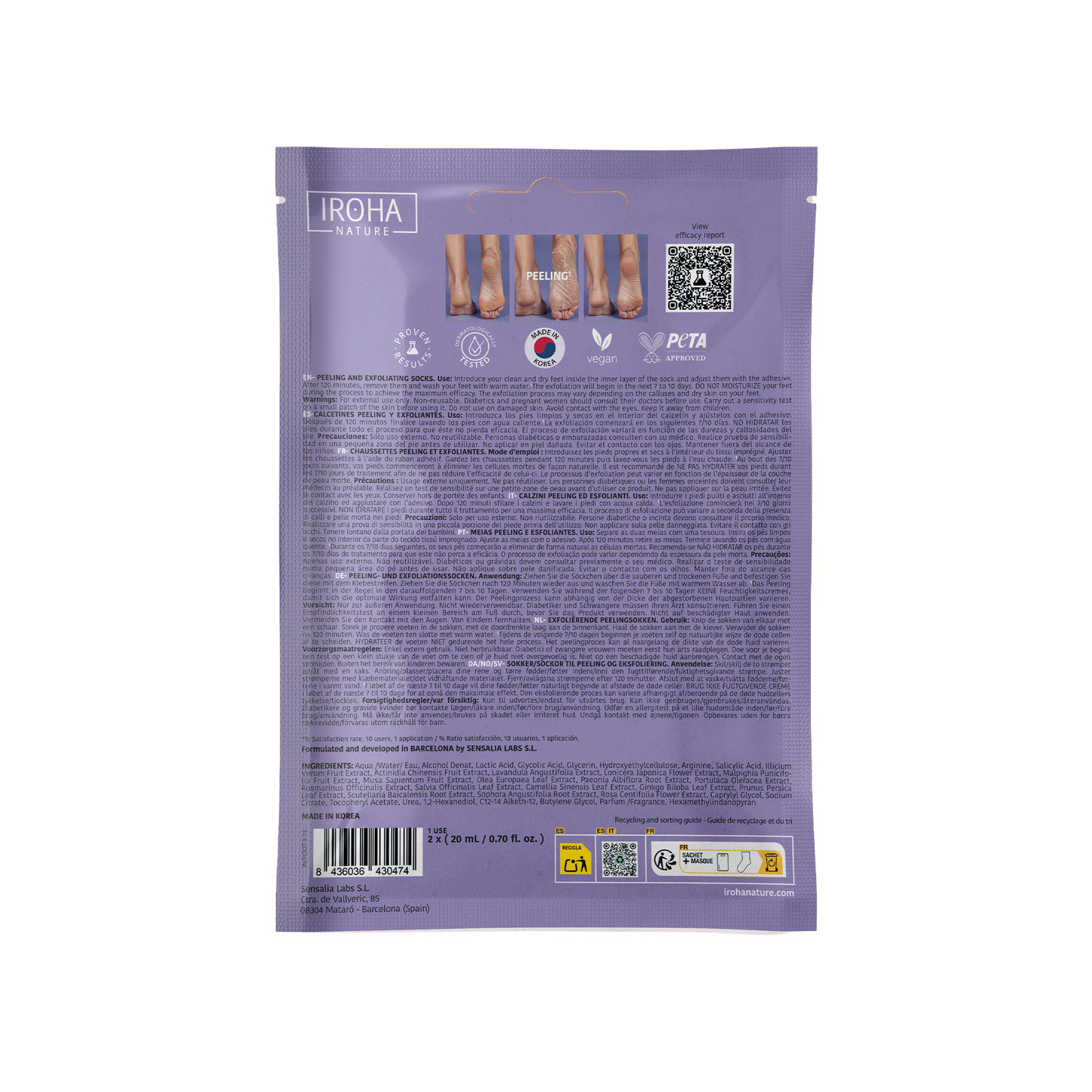 Calcetines Peeling y Exfoliantes Ácido Glicólico