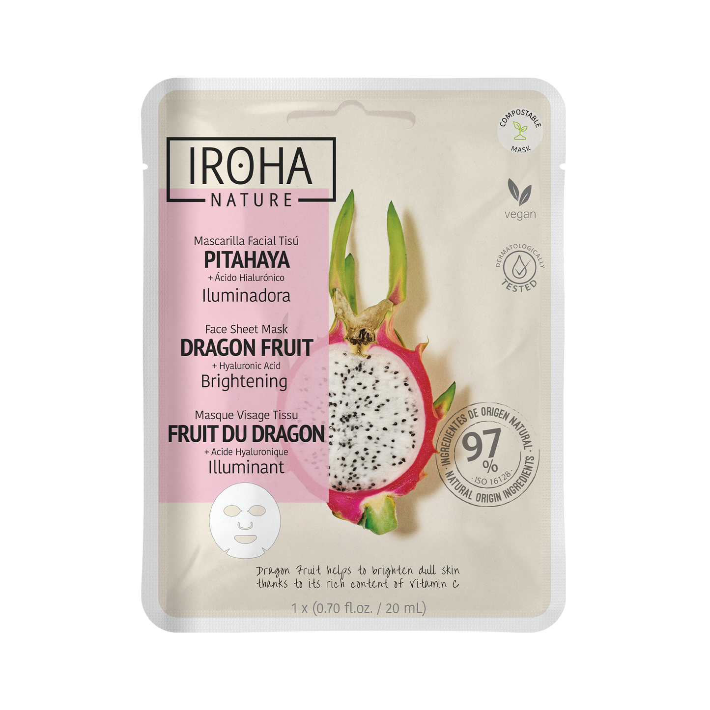 Brightening Dragon Fruit Face Sheet Mask 