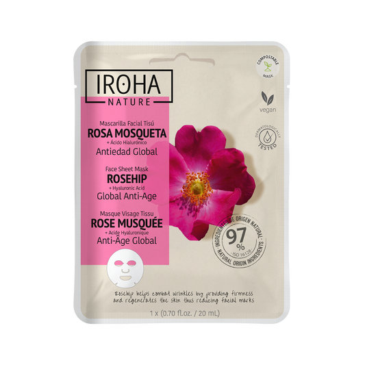 Global Anti-Age Face Sheet Mask with Rosehip