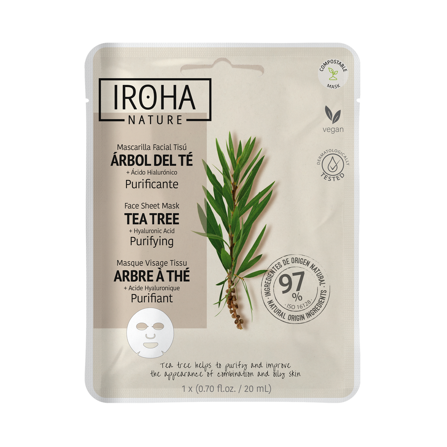 Purifying Face Sheet Mask with Tea Tree