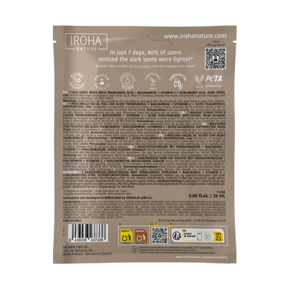 Dark Spots Face Sheet Mask with Tranexamic Acid